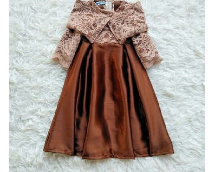 Dress Kebaya Anak Modern Kombinasi Batik