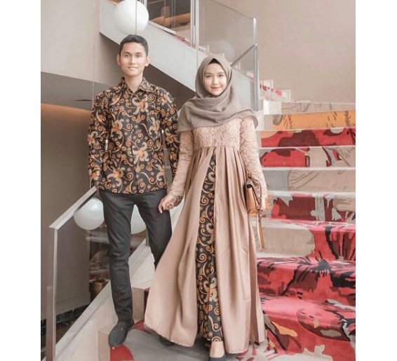 Baju Kebaya Couple Terbaru Model Dress Kombinasi Batik