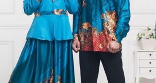 Model Baju Gamis Batik Kombinasi Kain Polos Satin Simple Rompi Blue Sea
