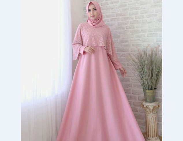 Model Kebaya Muslim Cape Pink