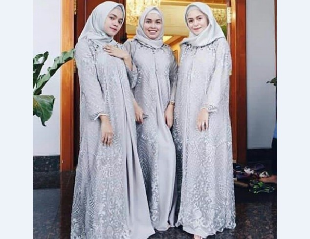 Model Kebaya Muslim Dress Silver 3