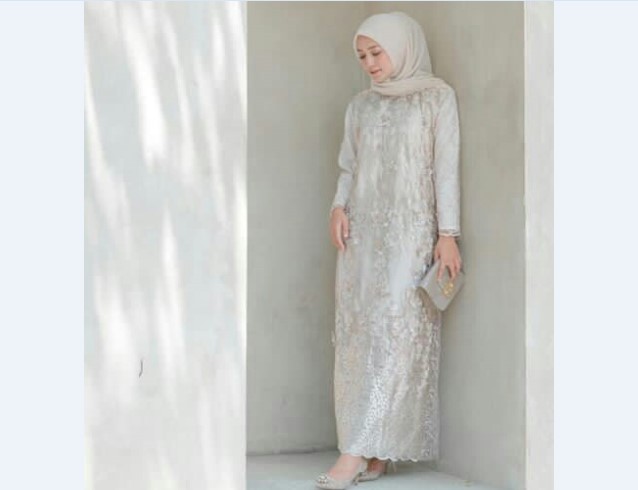 Model Kebaya Muslim Dress Silver