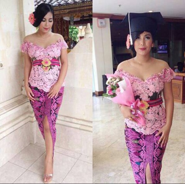 Model Kebaya Wisuda Bali Modern Sabrina Pink