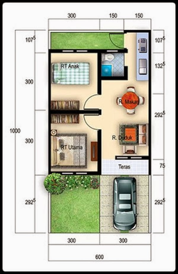 Denah Rumah Minimalis Type 36