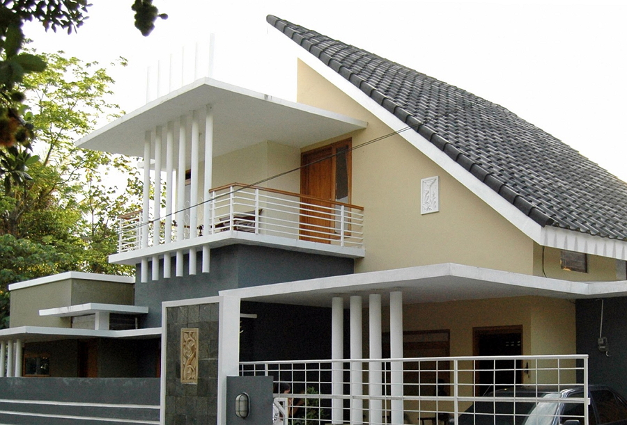 Desain Rumah Modern Atap Miring