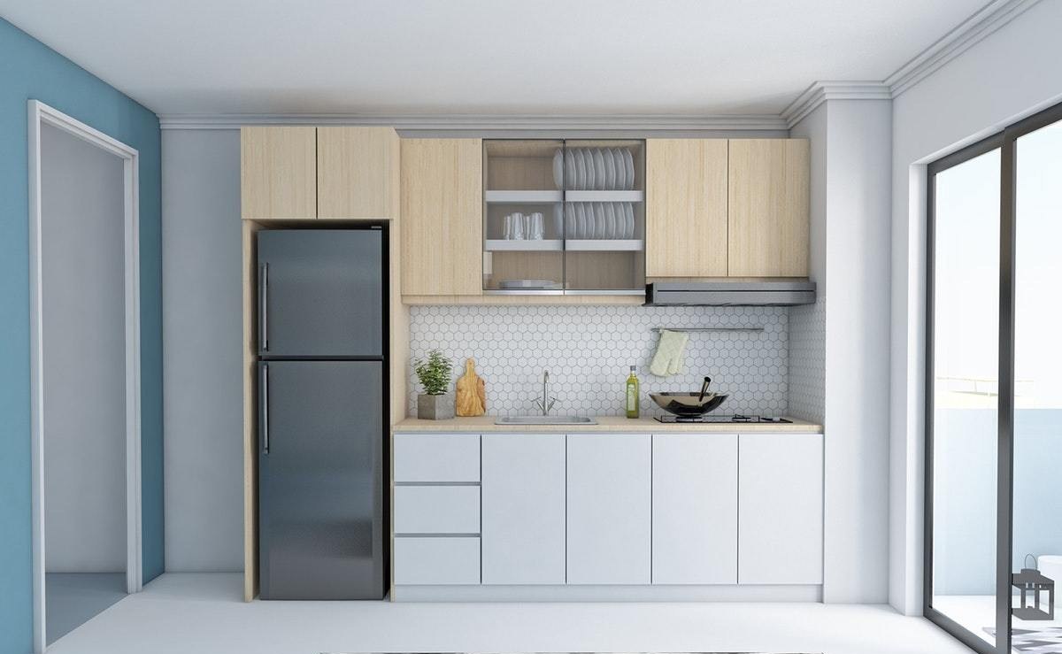 Desain dapur minimalis dengan sentuhan marble