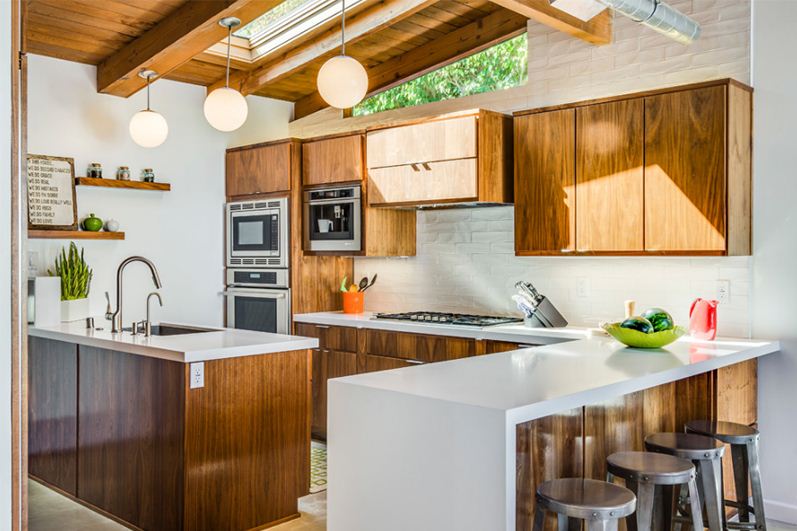 Desain dapur minimalis bernuansa kayu