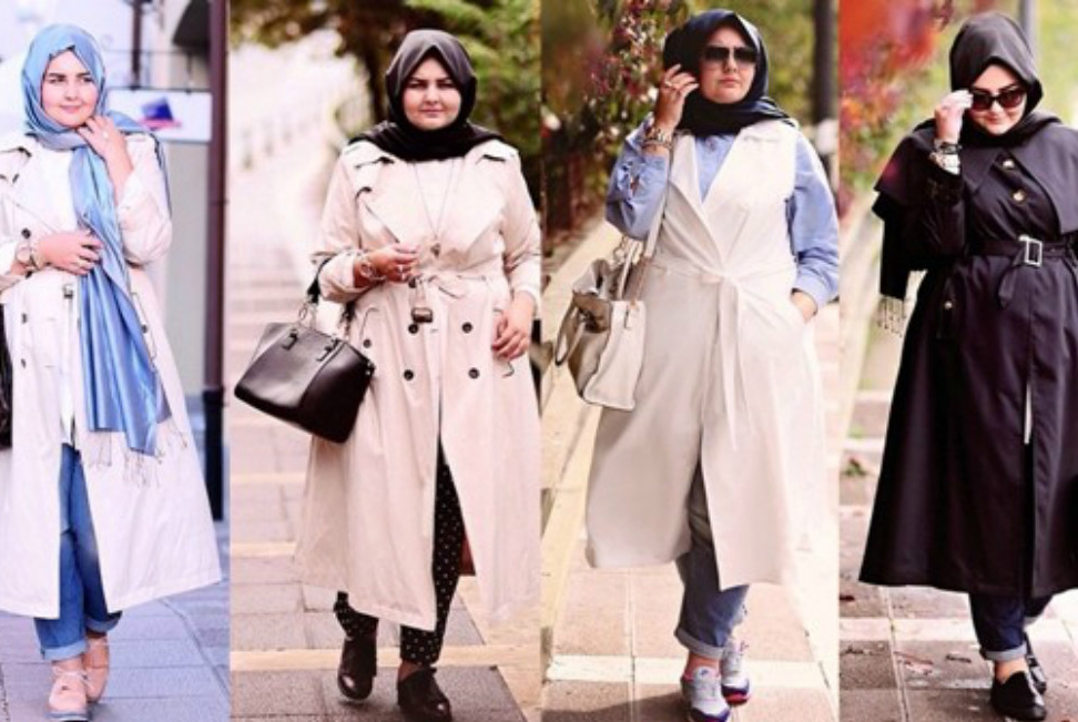 Model baju kerja wanita muslimah gemuk berjilbab