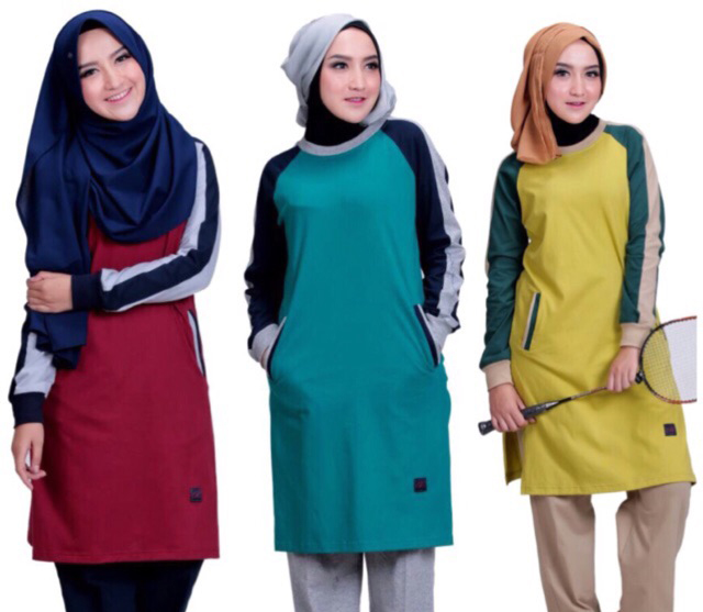 Baju Senam Muslim Model Longgar Terbaru